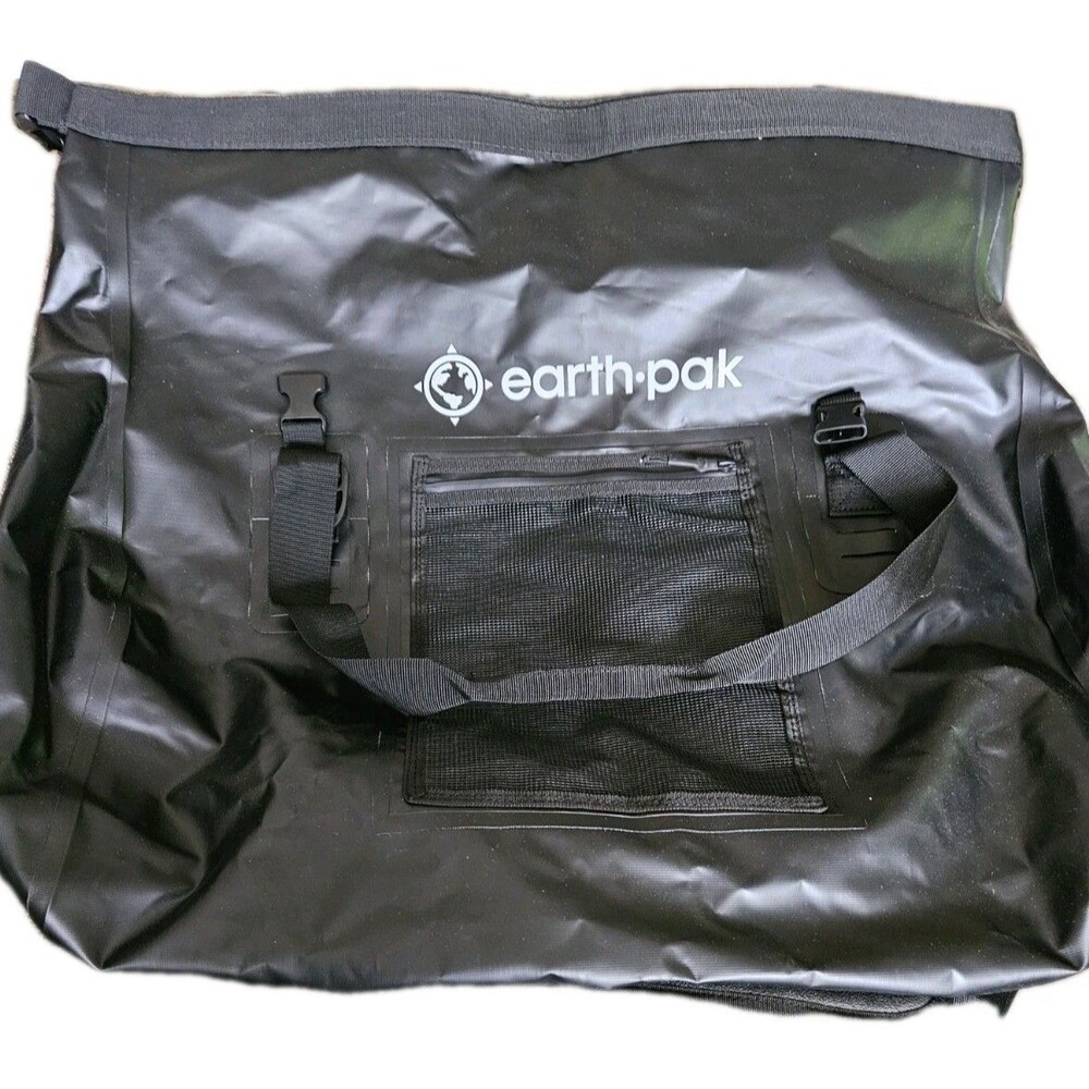 New Earth Pak Waterproof Duffel Black Dry Bag with Large Storage 70L